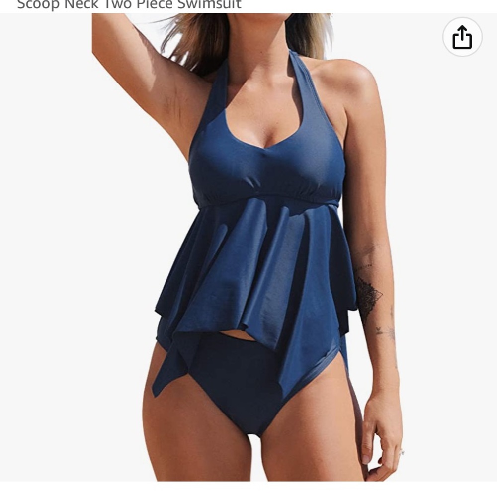 Cupshe halter neck tankini size XL